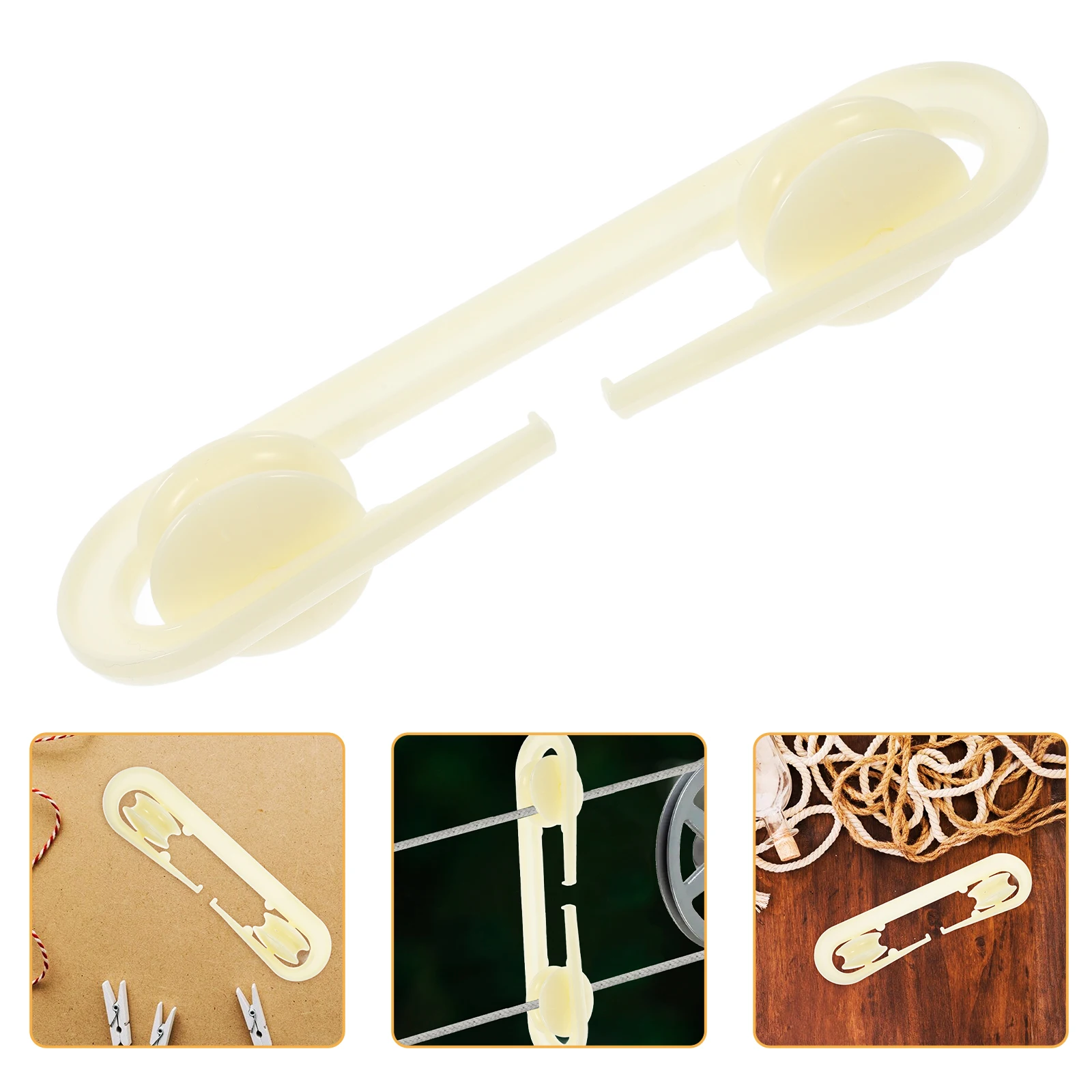 

1pc Heavy Duty Clothesline Separator Abs Spreader For Wire Rope Long Clotheslines Reusable Plastic Line Organizer Household
