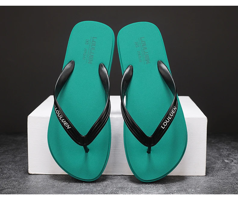 New Summer Men's Flip Flops Breathable Non-slip Beach Slippers Sandals Home Slides Indoor and Outdoor Walks Colorful Flip Flops