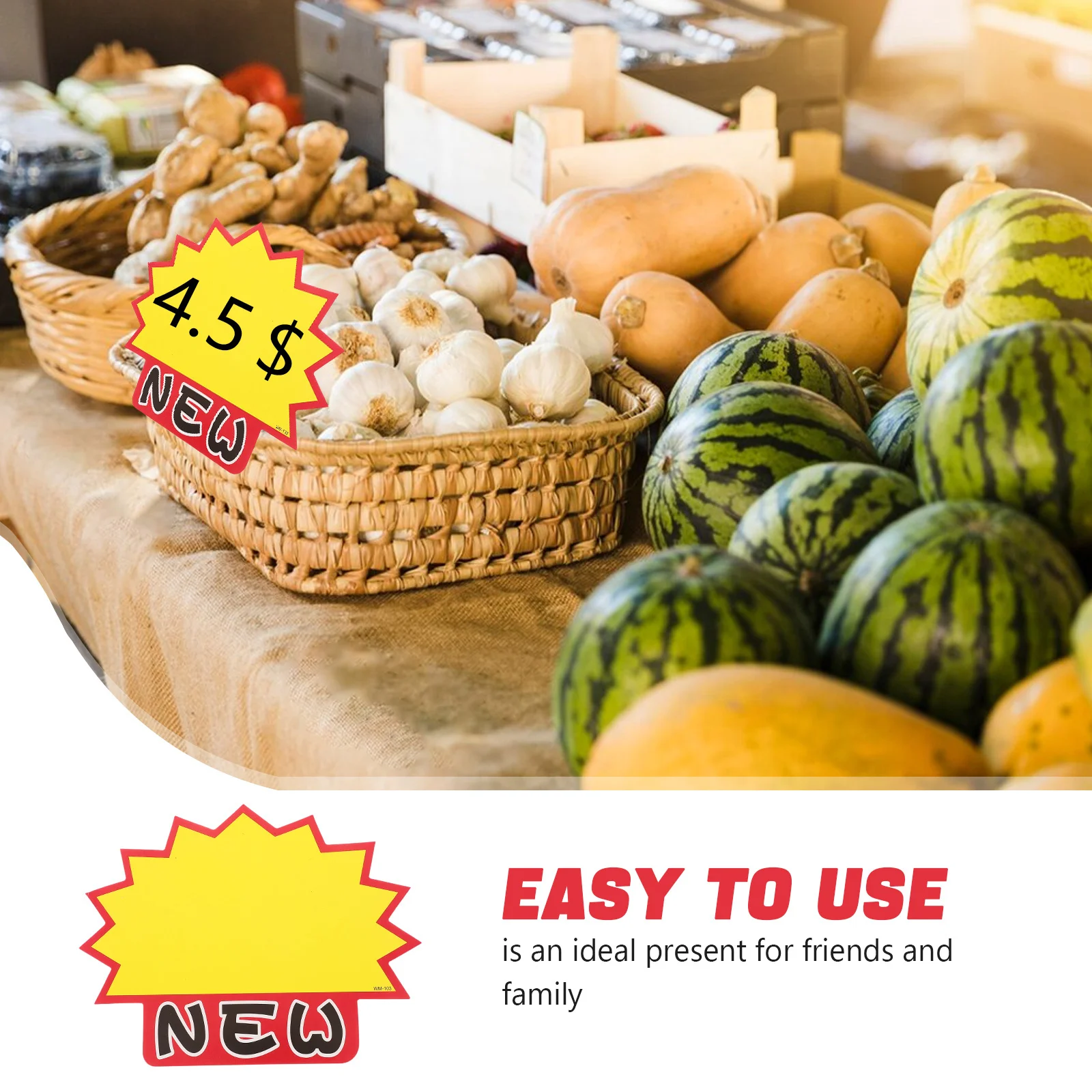 100 قطعة علامات الأسعار لافتة للنظر عرض البيع بالتجزئة علامات انفجار بيع الزينة ملصقات المرآب ساحة مخزن تسجيل عرض البيع بالتجزئة #6