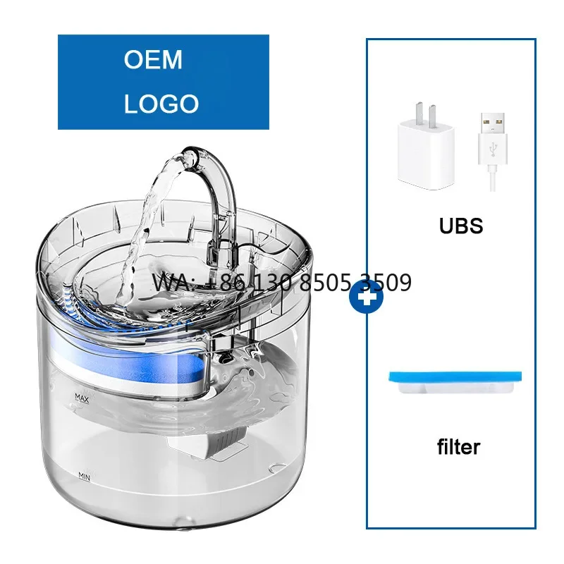 Factory Direct Sale Pets Drinking Water with Replaceable Filter Automatic Cats Water Dispenser Automatic Dogs Water Fountain