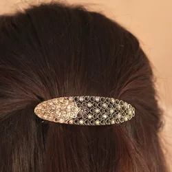 Long ponytail hair clips accessories horizontal clip pins retro starry sky women's headwear rhinestone  alloy top for girls claw