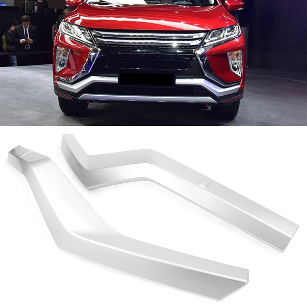 

2pcs Chrome Auto Front Fog Light Lamp Cover Decorative Trim For Mitsubishi Eclipse Cross 2018 ABS Plastic Car Accessories