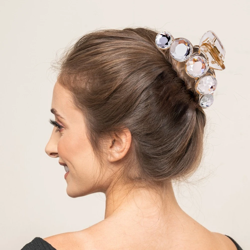 

4 Pcs Crystal Hairpin Clip Accessories Rhinestones Designer Clips Women Blue Claw Decorative Jaw