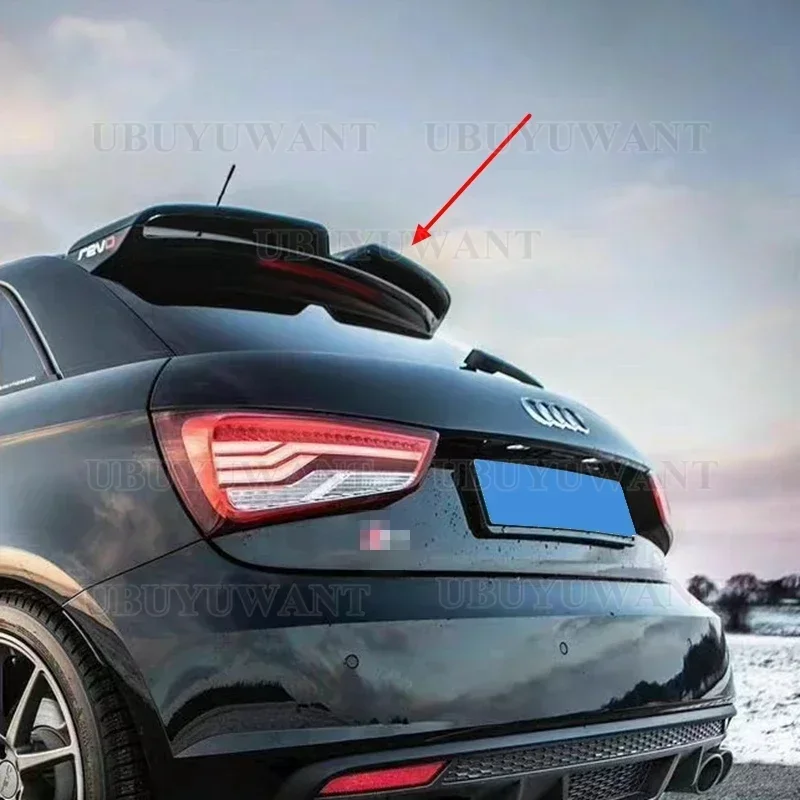 

UBUYUWANT for Audi A1 R18 Rear Roof Spoiler 2010-2014 High Quality Carbon Fiber Rear Spoiler Wing Trunk Lip Boot Cover