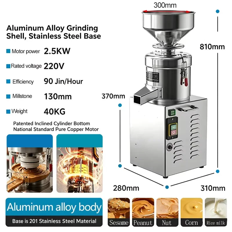 Hot! XEOLEO Commercial Nut Butter Making Machine Fully Automatic Peanut Butter Sesame Paste Tahini