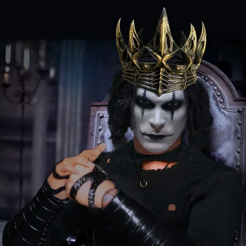 Halloweenowa korona wrony królewna śnieżka i myśliwska sukienka na imprezę Cosplay akcesoria nakrycia głowy rekwizyty książę Cosplay opaska na głowę korona — zdjęcie 4