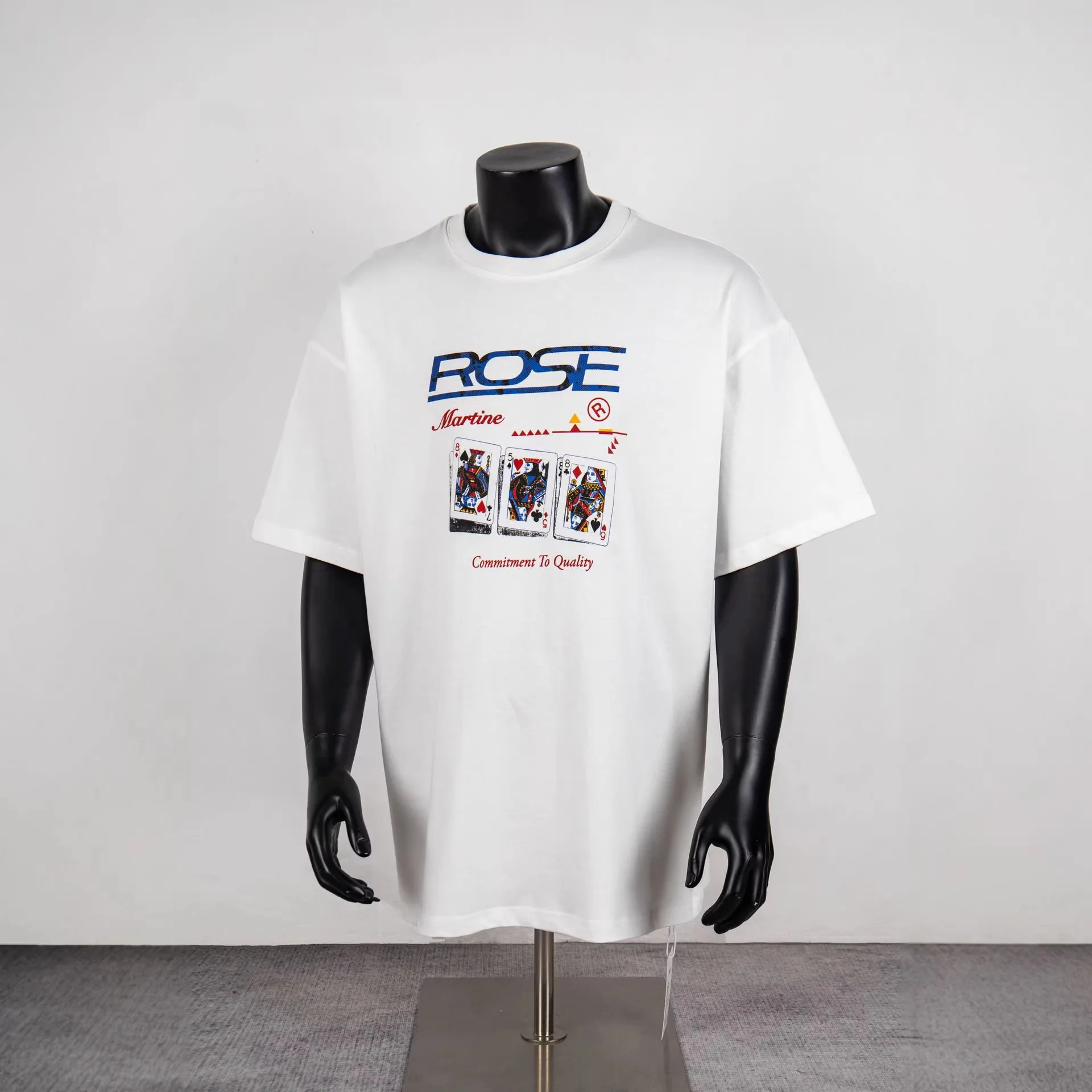 

Martine Rose 26ss Printed Letter T-Shirts with Stripes for Men and Women Loose Fit, Short Sleeve Summer Style