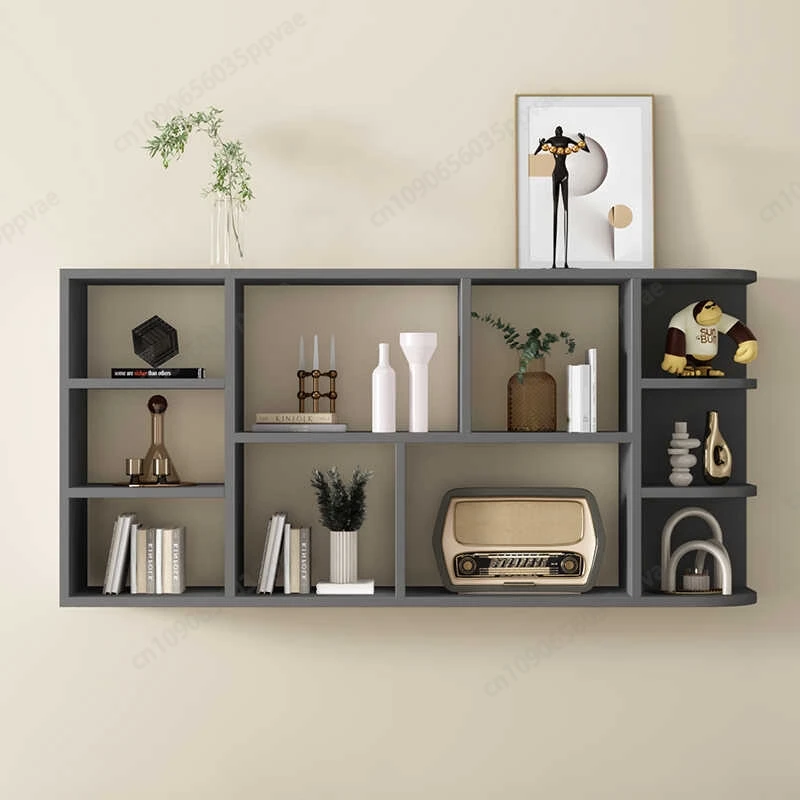 

Wall Mounted Bookshelf Storage Cabinet, Hanging Display Rack for Living Room, Desktop Bookcase, Kitchen Spice Organizer Shelf
