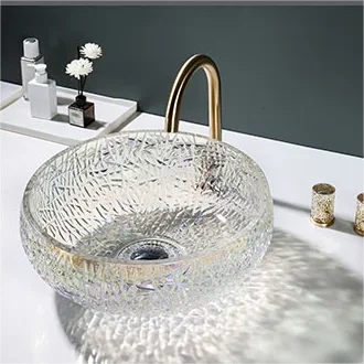 Cornucopia crystal glass art basin round  high-end washbasin hotel homestay home table basin