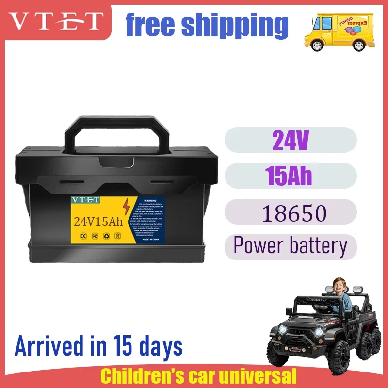 

New 24V 15Ah 18650 lithium battery pack for children's electric vehicles in 2025, portable and durable universal battery