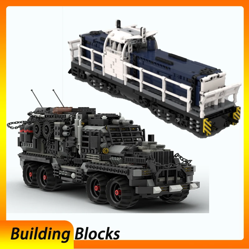 

Spot small particle building blocks MOC-135727 power freight train 116001 desert vehicle armored car toy off-road truck