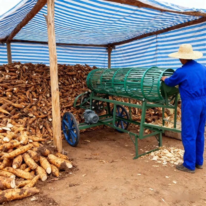 Cassava Yam Manioc Peeling And Cutting Fruit & Vegetable Machine