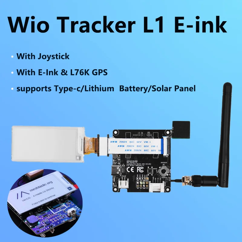 

Wio Tracker L1 Meshtastic Node E-Ink Display Lora Wio-SX1262 862-930Mhz NRF52840 L76K GPS Wireless Low-Power New