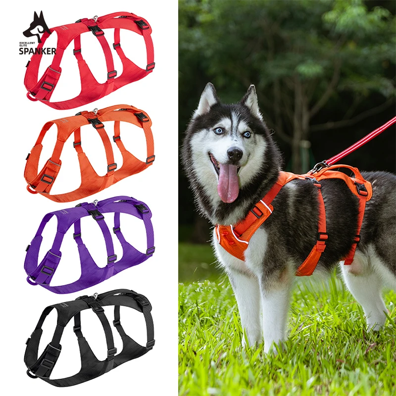 

Dogs Harness Pets Vest with Handle Breathable Adjustable Dog Harness Vest For Large Dogs Outdoor Walking Training Supplies