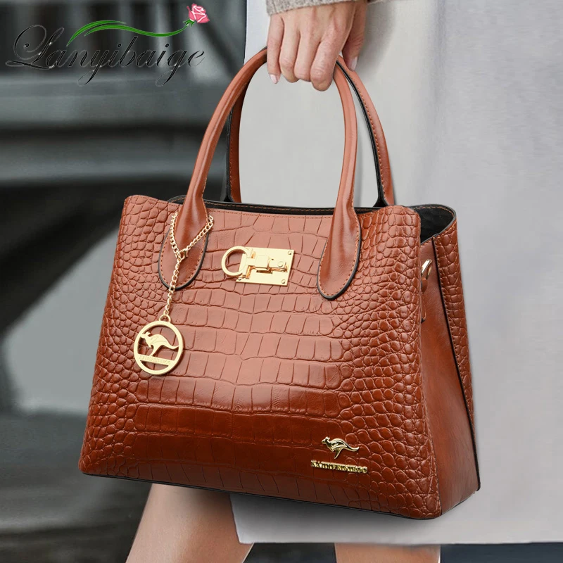 Famous Brand Women Messenger Bag Crocodile Female Crossbody Shoulder Hand Bags For Women 2023 High Quality Ladies Handbags Bolsa