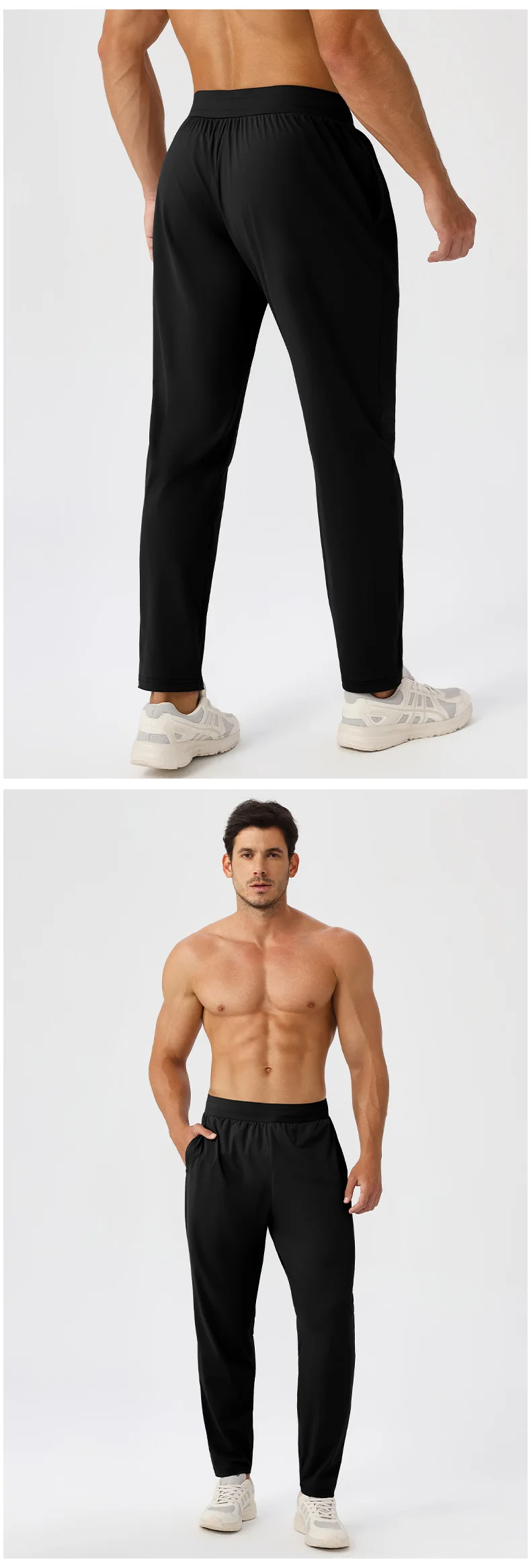 Herren Sport-Freizeit-Jogginghose Schnelltrocknend Atmungsaktiv für Fitness und Laufen Outdoor Dehnbare und Locker Sitzende Trainingshose – Detail 25