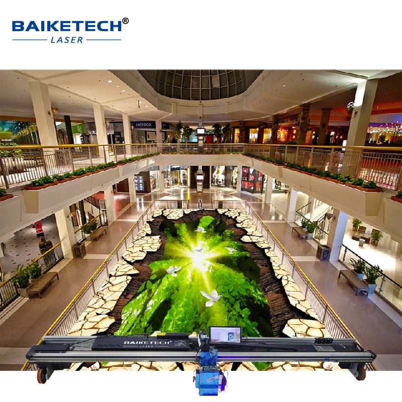 Parking Space Graffiti Painting Machine 3D AI Ground Painting Machine Spraying Printing Painting Machines