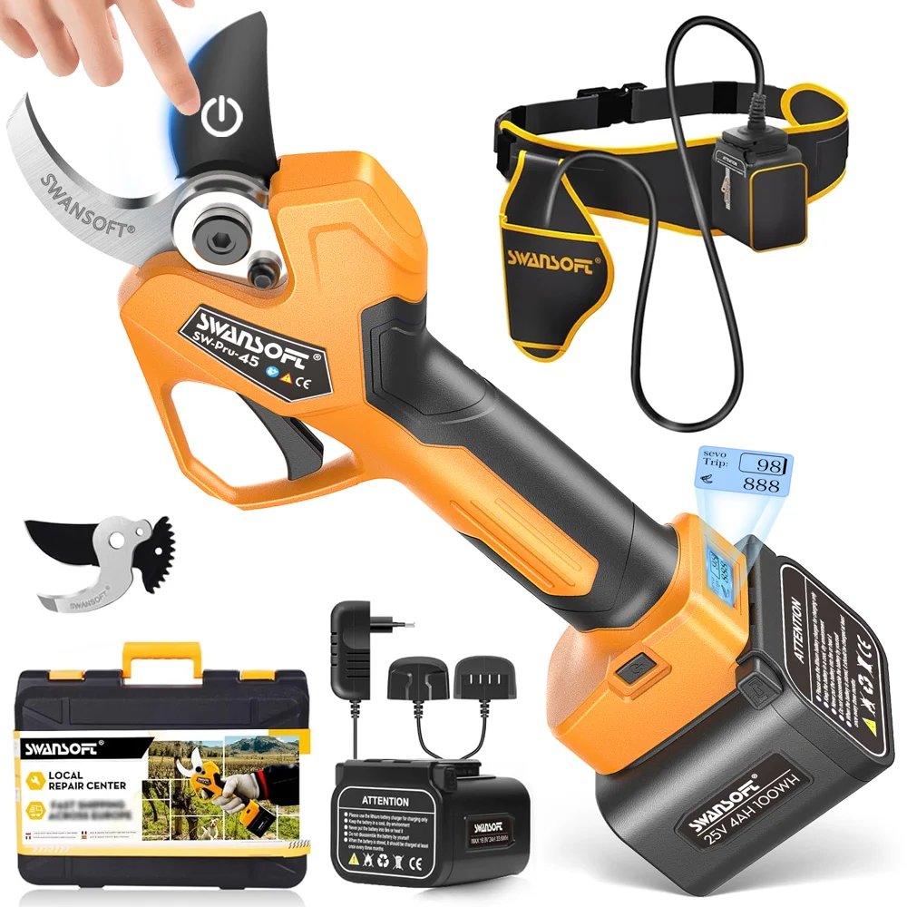 High Quality Max. Cutting 45mm Electric Garden Tree Pruning Shear  with 10 Hours of Battery Life