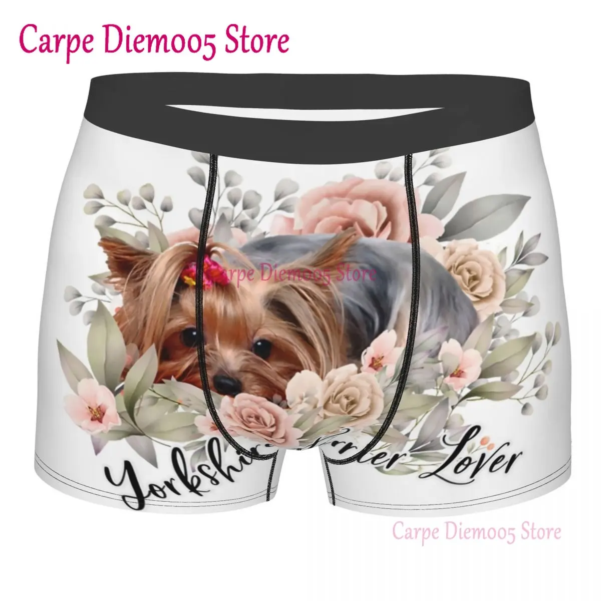 

Custom Yorkshire Terrier Mom Yorkshire Terrier Dad Underwear Men Breathbale Yorkshire Terrier Lover Boxer Briefs