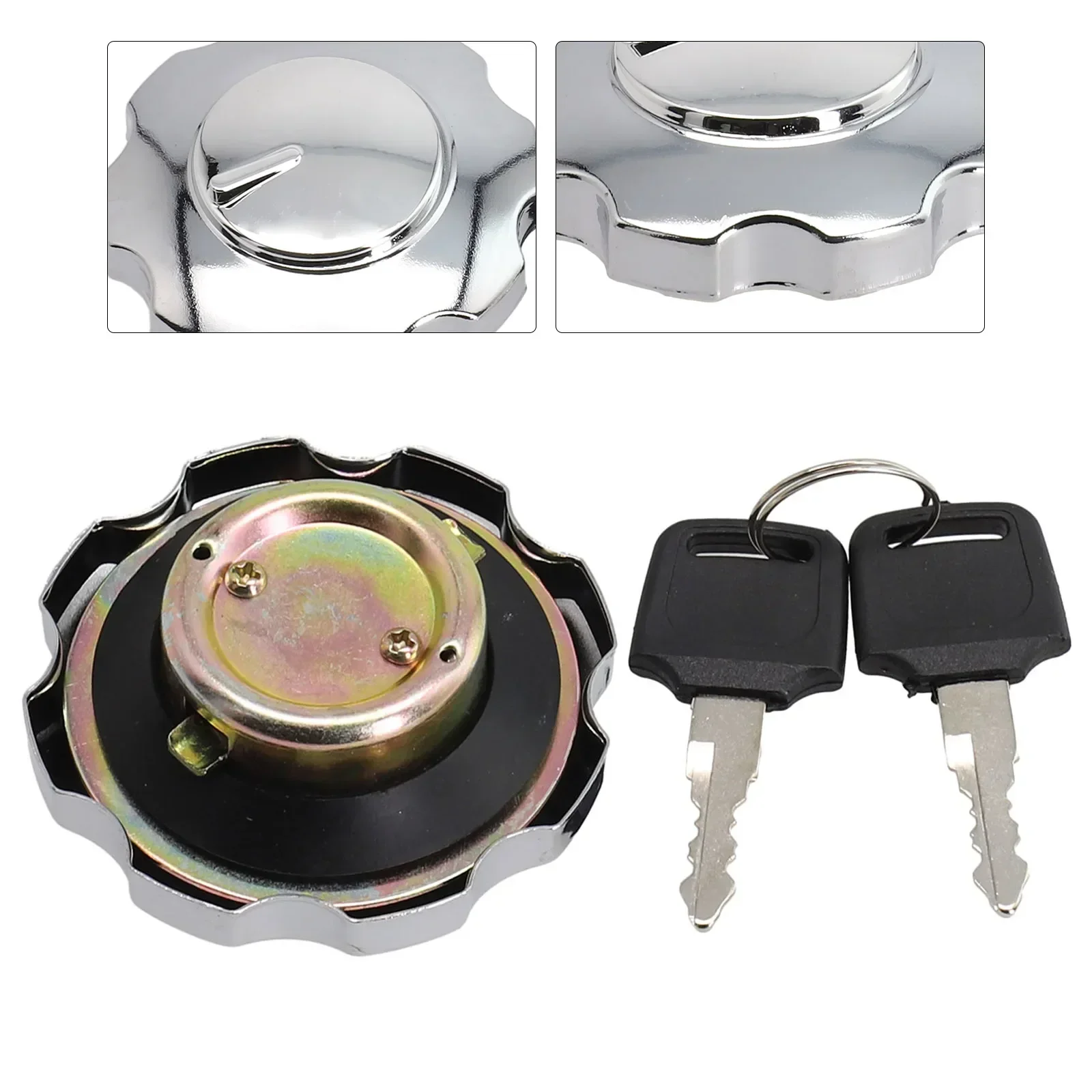 Universal Fuel Gas Tank Cap Cover Aluminum Alloy Motorcycle Locking Fuel Cap ATV Air Cap Trim Cover Easy To Install