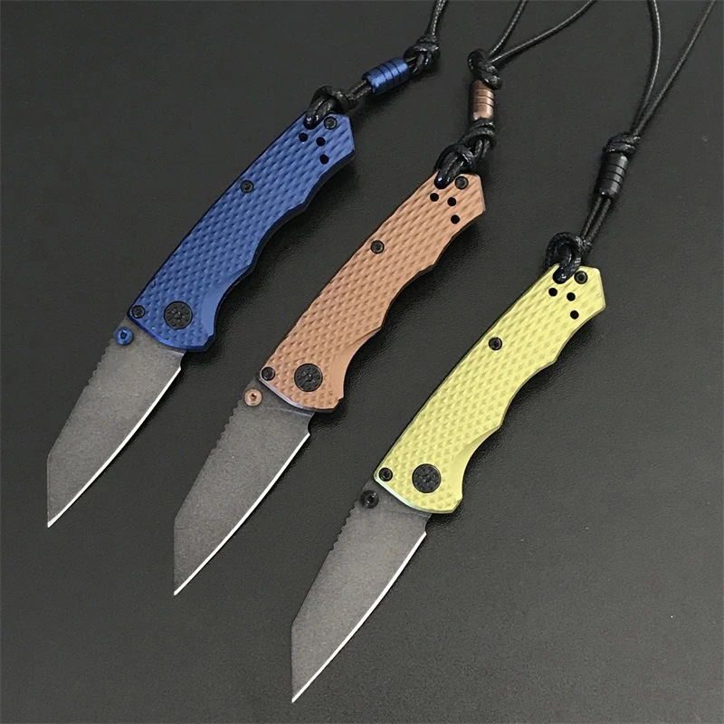 Camping BM 290 Folding Knife Aluminum Handle M4 Blade High Hardness Outdoor Portable Defense Pocket Knives