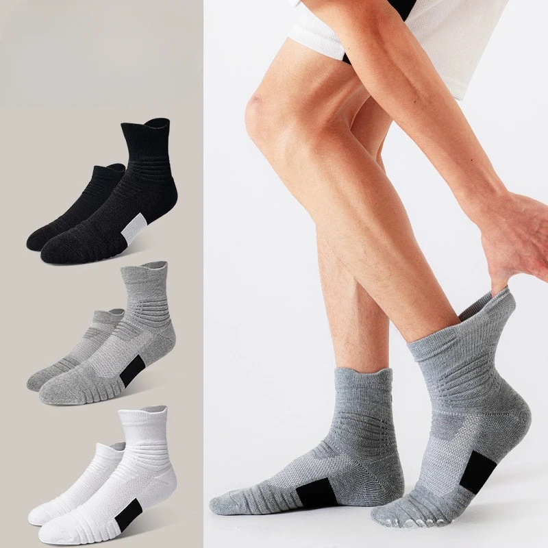 Almofada Mesh Sports Terry Socks, Umidade-Gestão, durável Reduz Pé, Corrida, Caminhadas, Ciclismo, Basquete