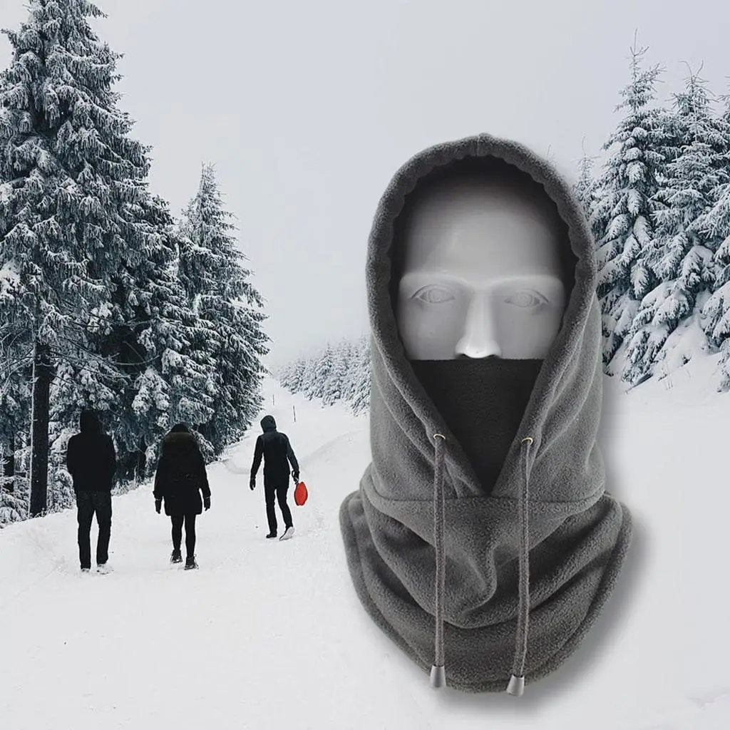 플러시 보온 겨울 모자 넥 게이터 얼굴 가리개 방풍 발라클라바 후드 스키 및 사냥용