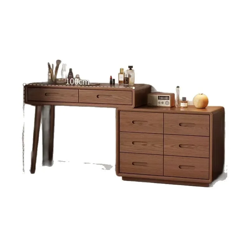 

Solid wood solid wood chest dresser integrated bedroom simple modern dressing desk makeup table