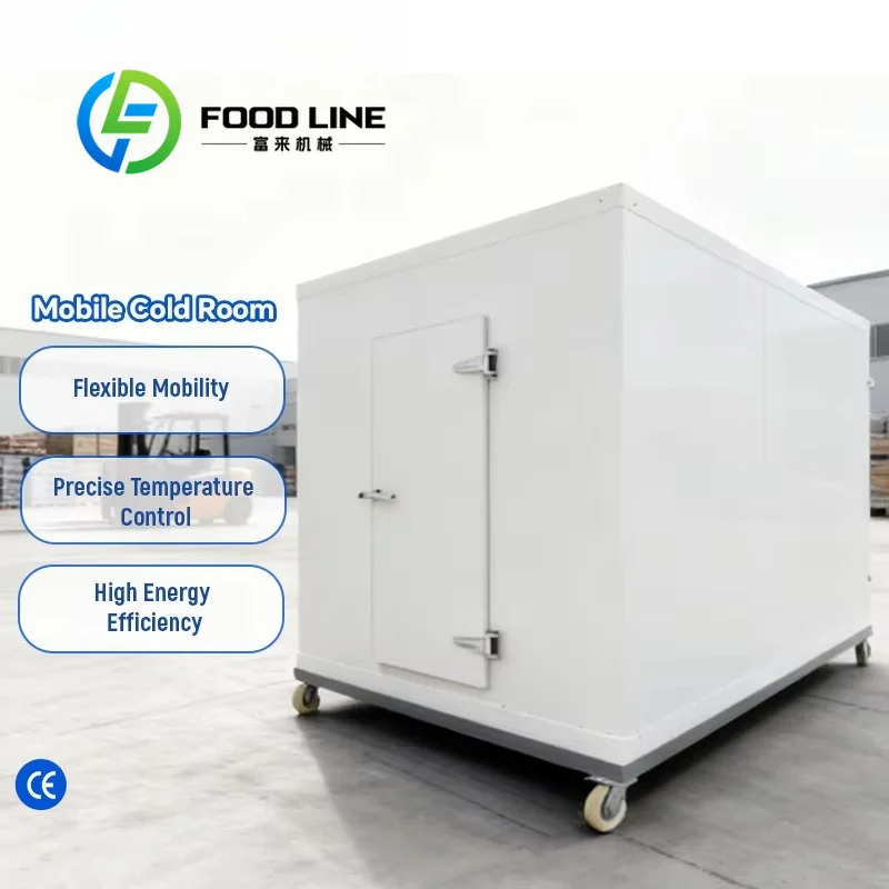 Mobile Cold Room Customizable Internal Partition Divides Different Temperature Zones For Mixed Food Classification Storage