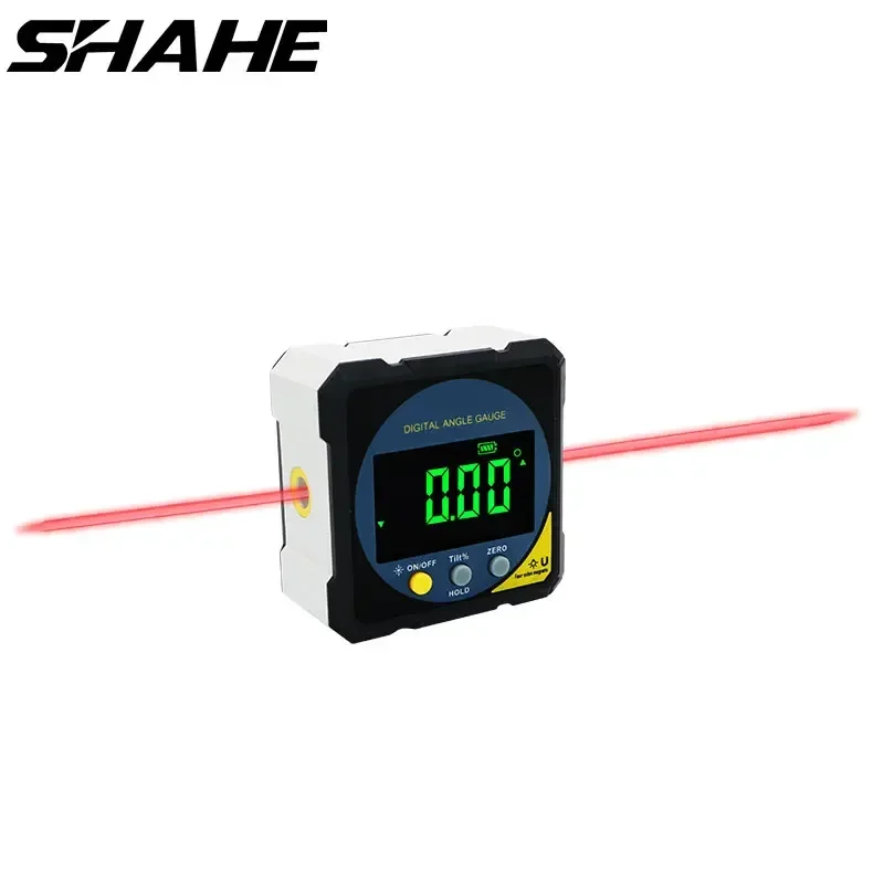 SHAHE Digital Level Angle Gauge Angle Finder Protractor Inclinometer Aluminum Framework With 4-side Magnet