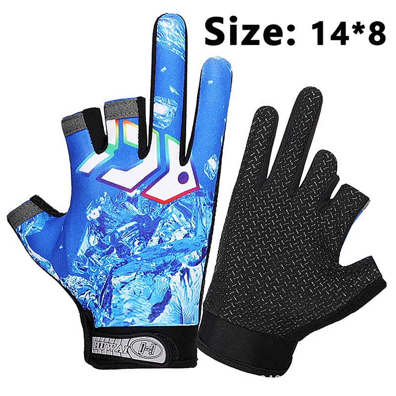 New Fishing Fly Knock Lure Gloves Multipurpose Gloves Men And Women Three-finger Sea Fishing Breathable Sports Non-slip Gloves