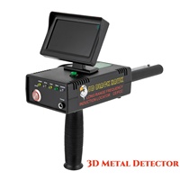 3D Metal Detector Long Range 1200M, Professional Gold/Silver/Diamond Detector with LED Display & Laser Targeting - Black Hawk