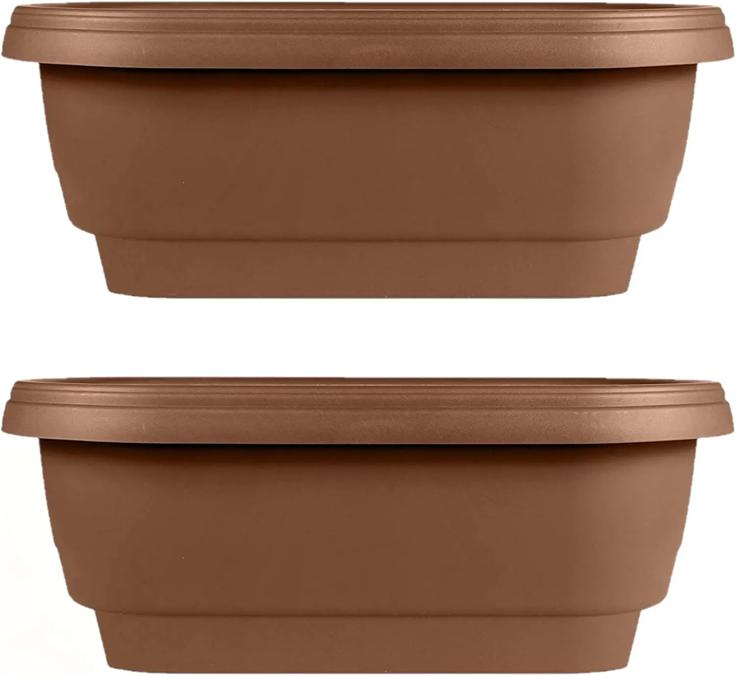 

Коричневые (шоколадно-коричневые) кашпо для балконных перил 24 дюйма, 2 шт. в комплекте, для садоводства на открытом воздухе