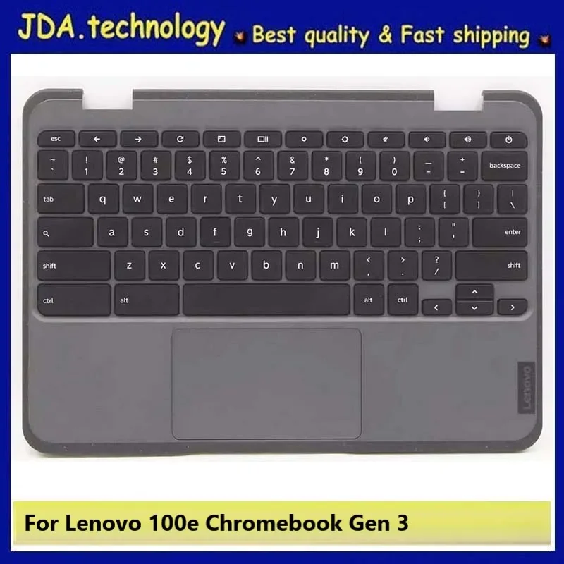 

MEIARROW New Original palmrest For Lenovo 100e Chromebook Gen 3 palmrest US English Keyboard with Touchpad 5M11C94663