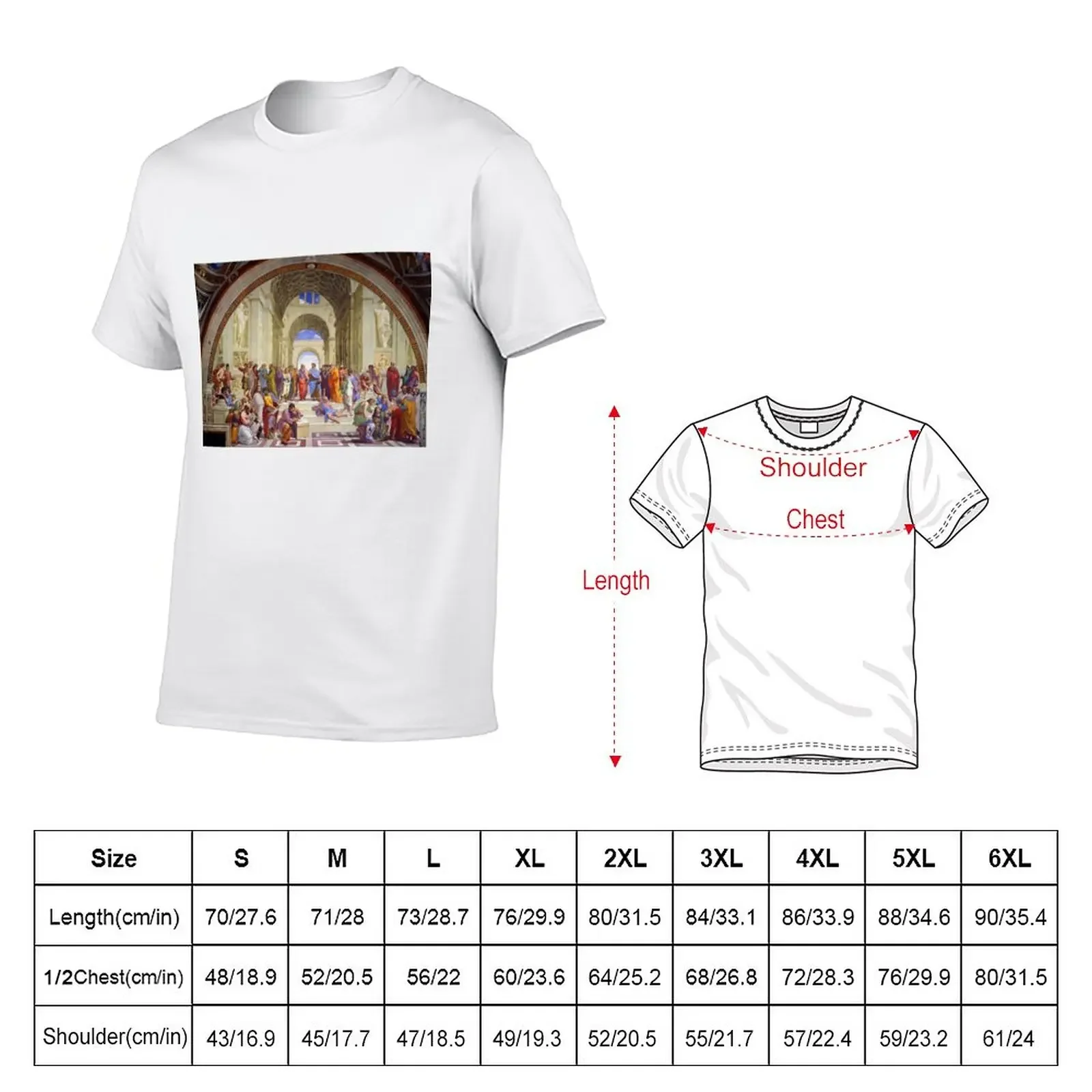 New Raphael The School of Athens, from the Stanza della Segnatura T-Shirt summer tops vintage graphic tee t shirts for men