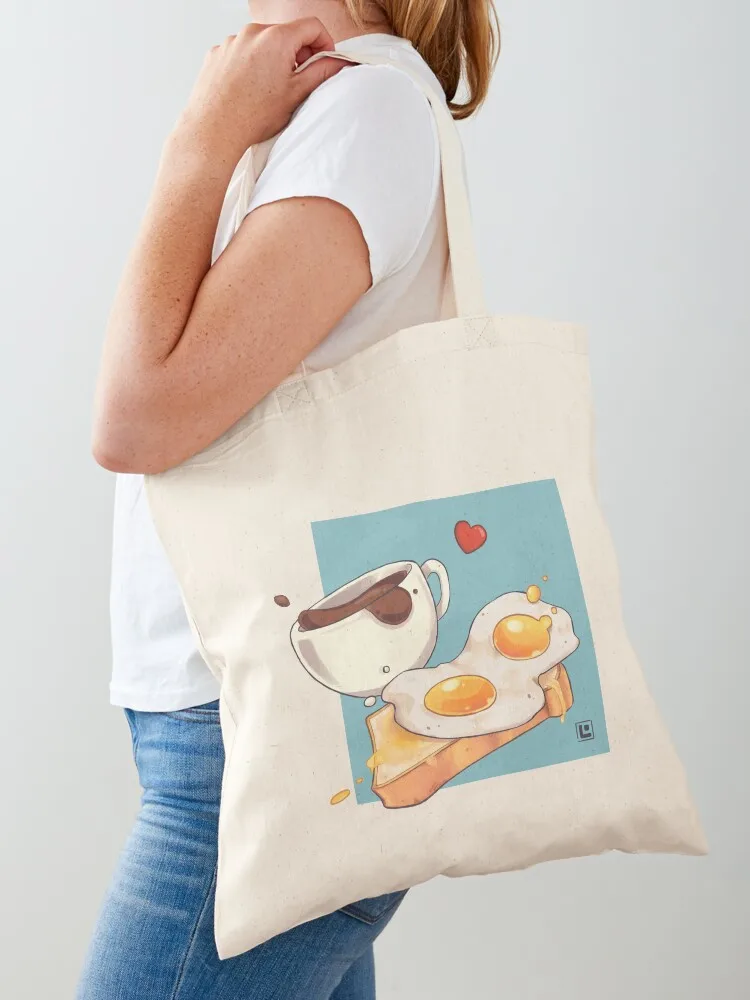 

Breakfast time Tote Bag reusable shopping bag hand bags canvas tote custom canvas bag