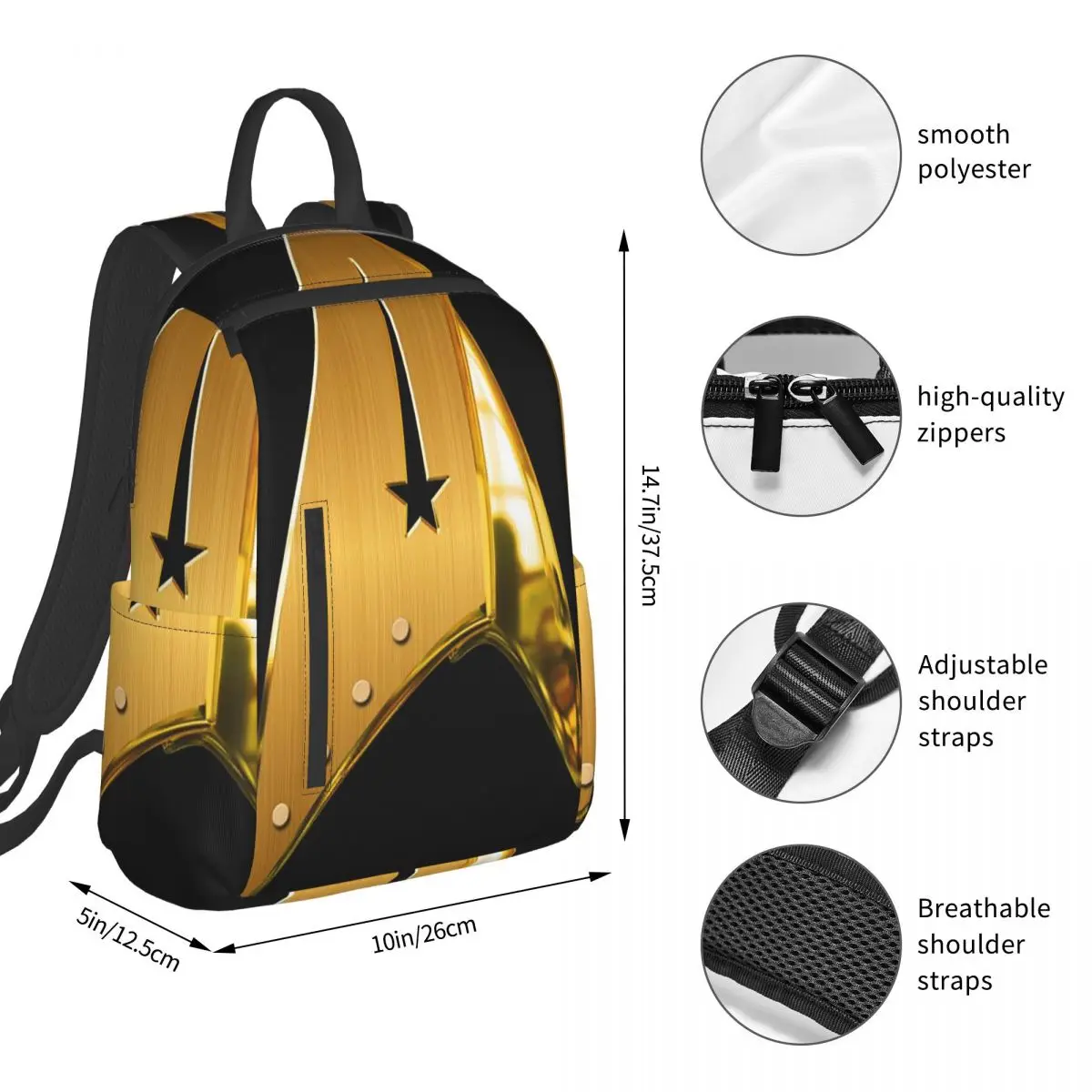 Star Treks Science Fiction TV Series (13) Backpack Student BookBag Boys Girls School Bag Computer Shoulder Bags Men Women