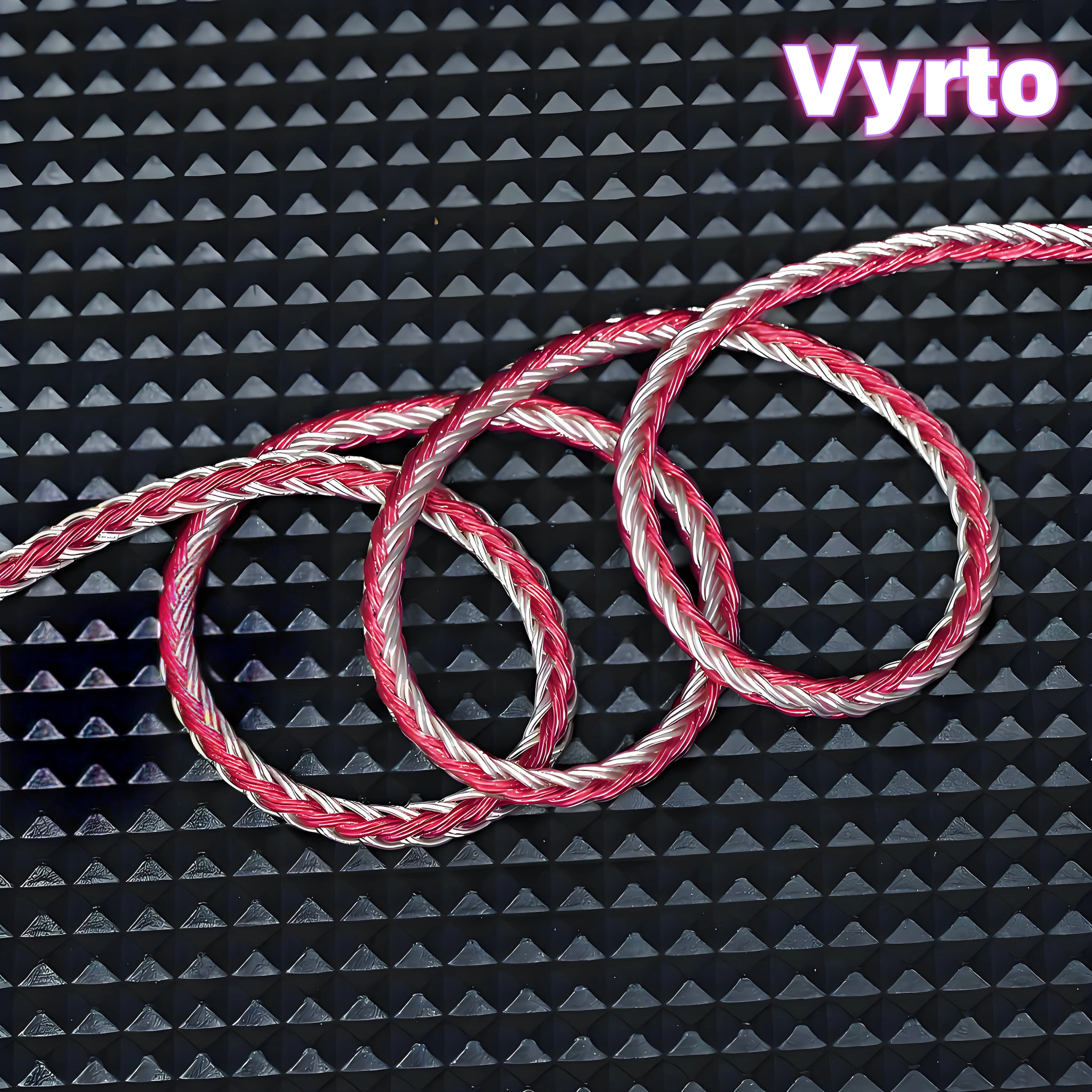 Кабель IEM Vyrto-12, 16-жильный, красный, серебристый, монокристаллический, медный, посеребренный, HIFI-кабель, подходит для A2dc/mmcx/2pin 0,78/imseries