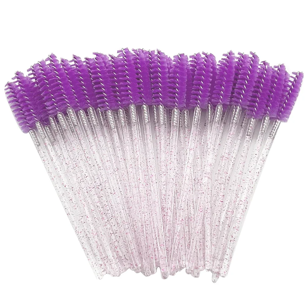 

100 шт. кистей для наращивания ресниц, кристальные кисточки для бровей, аппликаторы для туши, инструменты для макияжа бровей и ресниц