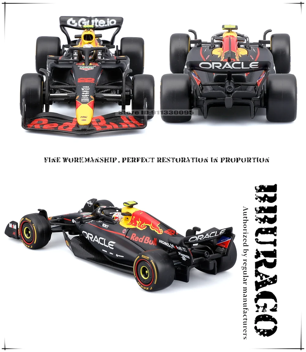Bburago 1:43 2025 F1 Red Bull RB21 # 1 Verstappen # 22 Yuki Tsunoda SF25 W16 MCL39 A525 Legierungsauto Druckguss-Modell Spielzeug Sammlerstück – Detail 7