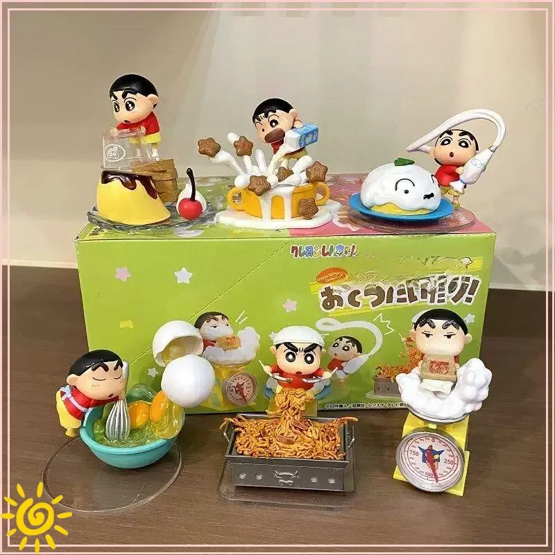 

Healing Cute Shin-Chan Cooking Blind Box Handmade Desktop Decoration Ornament Anime Doll Cartoon Model Toy Birthday Gift
