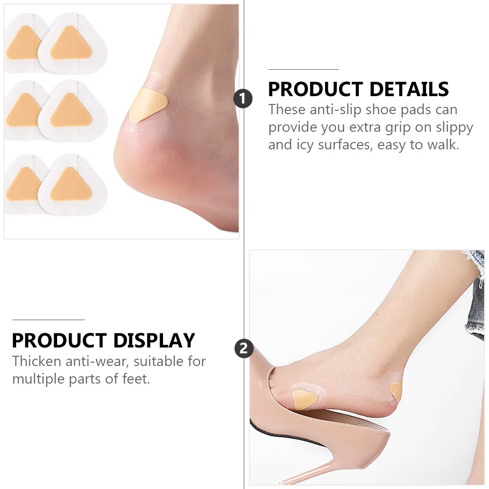 

24pcs Durable Heel Sticker Thicken Anti-Wear Non-Slip Cushions For High Heels Foot Protector Self-Adhesive Pad Comfortable