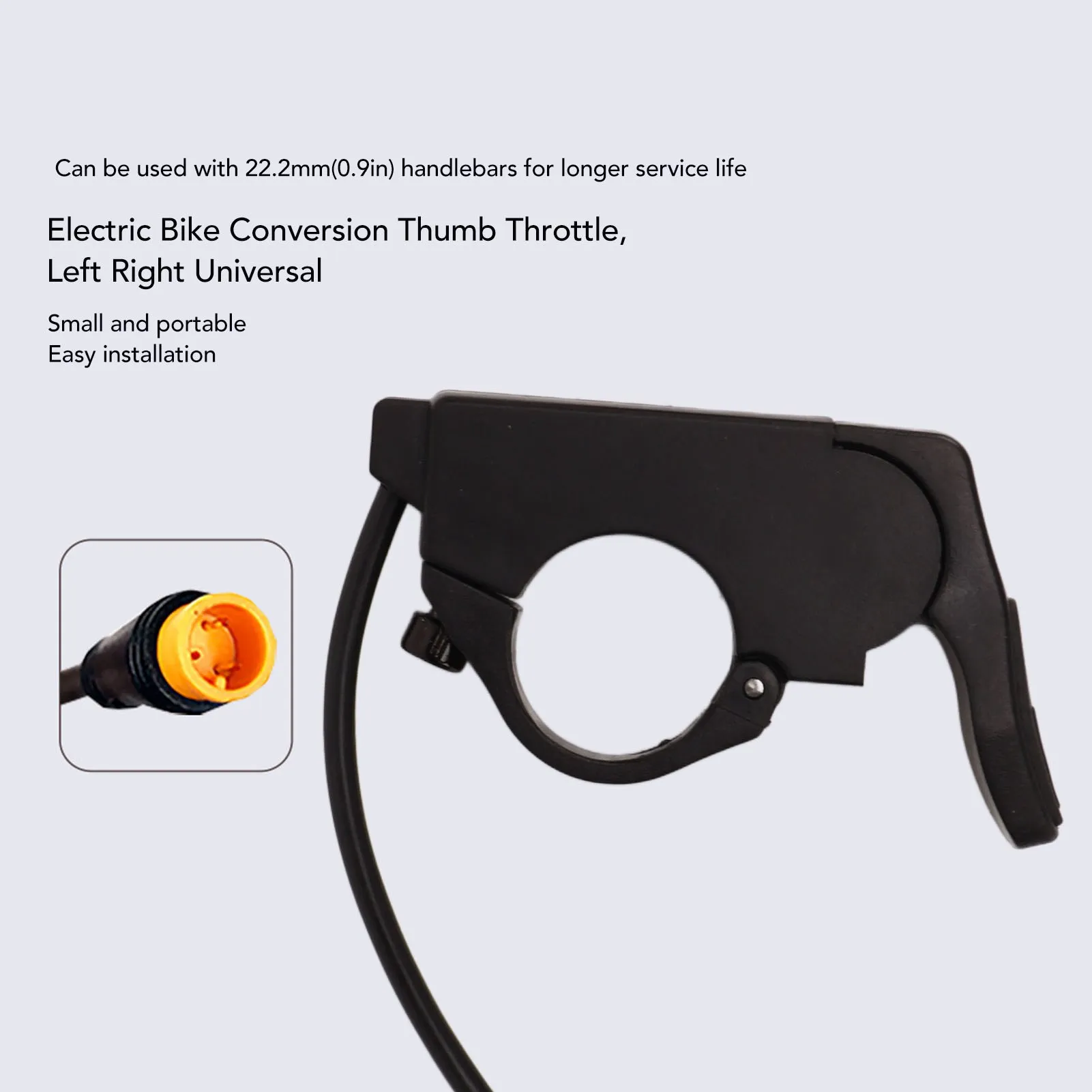 

109R электрический велосипед, дроссельная заслонка для большого пальца, левый и правый, быстросъемная дроссельная заслонка для скутера, дроссельная заслонка для электрического велосипеда