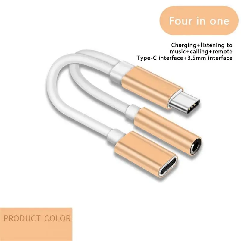 in 1 USB Type C To 3.5mm Aux Adapter Type-c 3 5 Jack Audio Cable Earphone Cable Converter for OnPlus Xioaomi Redmi