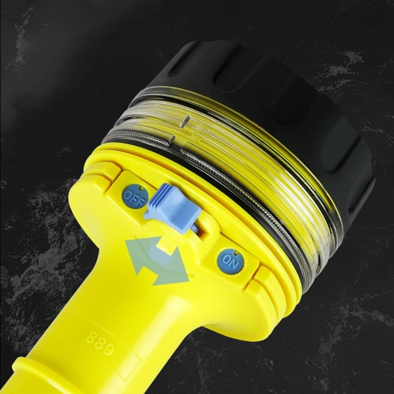 Sea Diving Flashlight, Scubas Diving Light Bright LED Underwaters Light Diving Torch, IPX8 Watertight Underwaters Torch