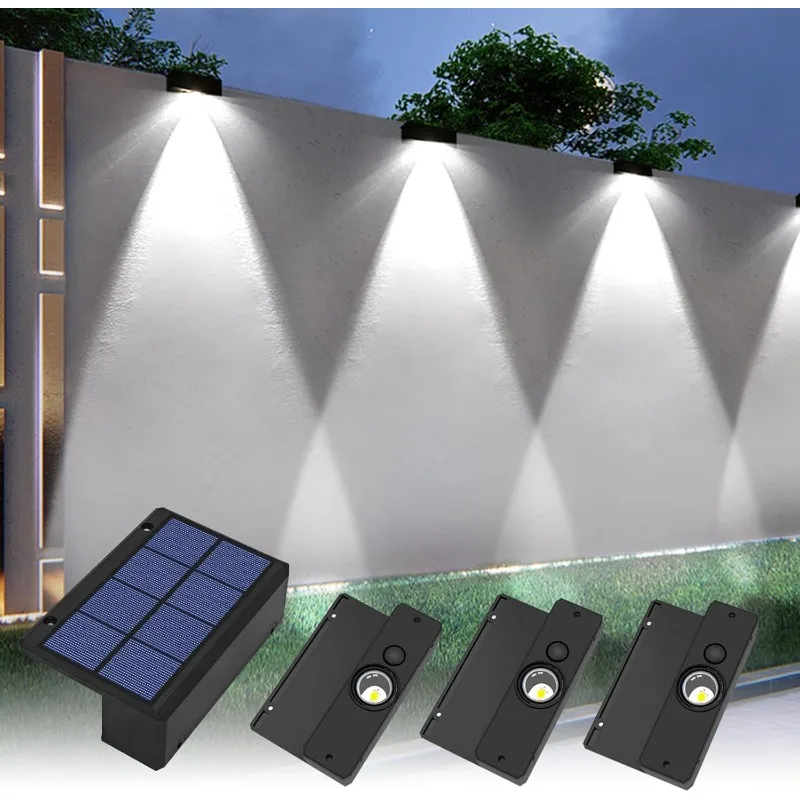 

Solar Wall Lights Fence Lights Solar Powered Outdoor Waterproof LED Downlight Deck Lighting for Railing Mailbox Balcony Garden