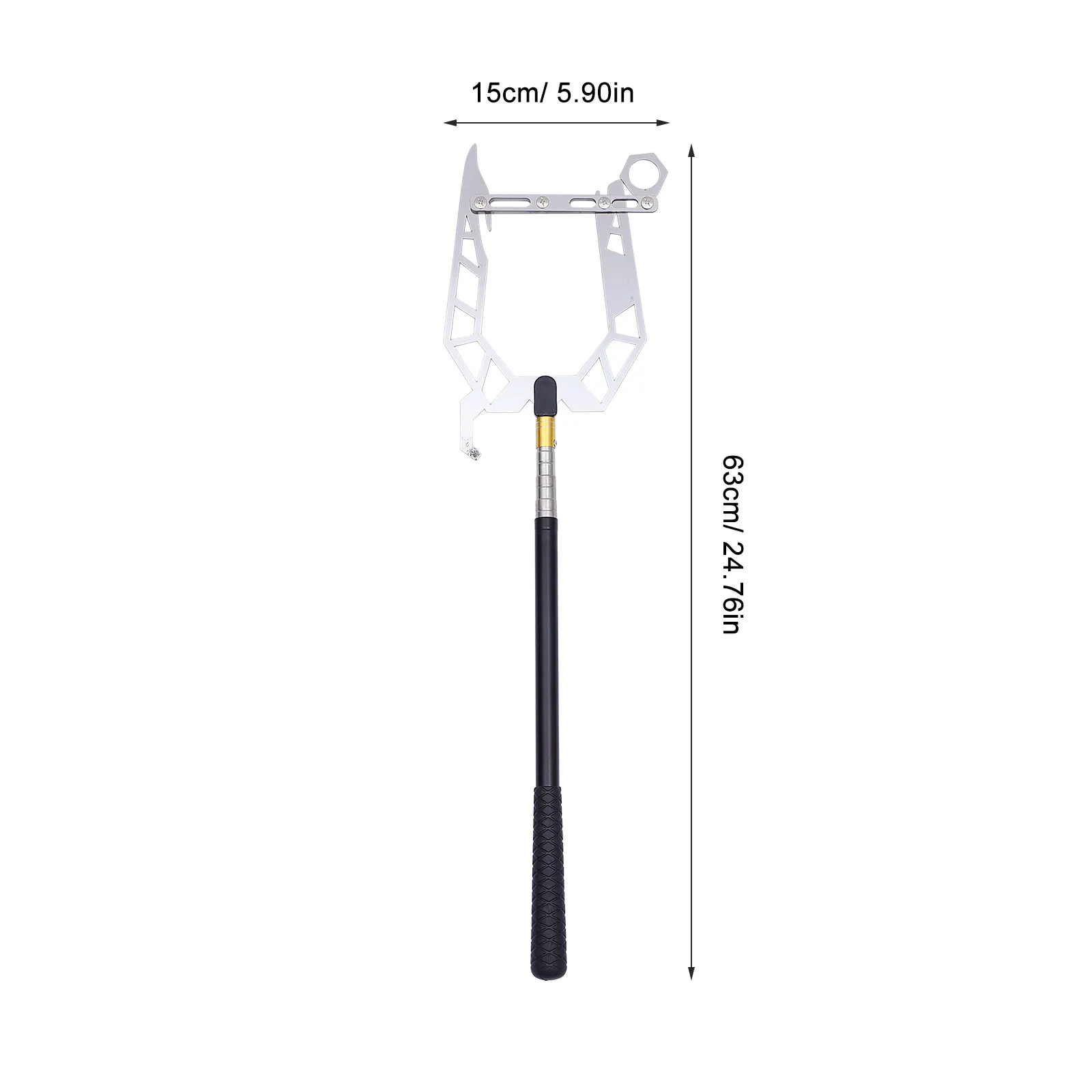 1Set Telescopic Boat Hook Stainless Steel Portable Adjustable Tie Rope Hook Telescoping Pole Long Reach 14M Marine Dock Mooring