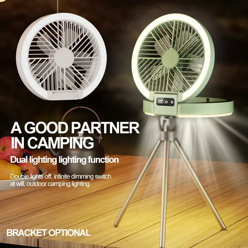 2025 Multi-Functional Electric Fan with LED Display Wireless Portable Home Silent Ventilation Desktop & Wall Mounted Cooling Fan image 4