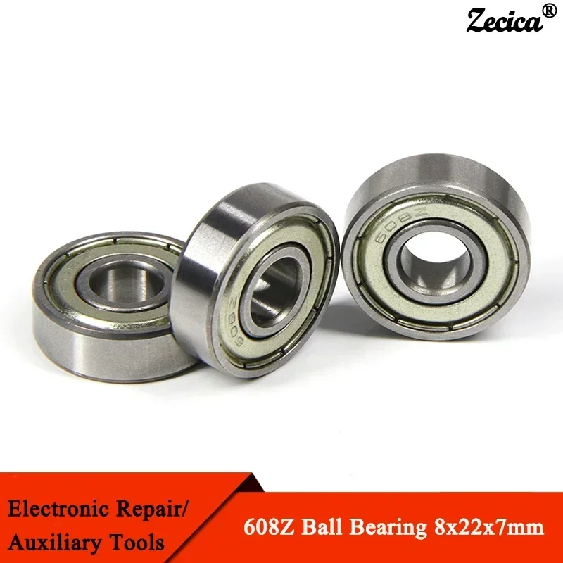 Ball Bearings 608Z 608ZZ ABEC-7 Deep Groove 8x22x7mm Mini Ball Bearing Carbon Steel for Skateboard Scooter 3D Printer Parts