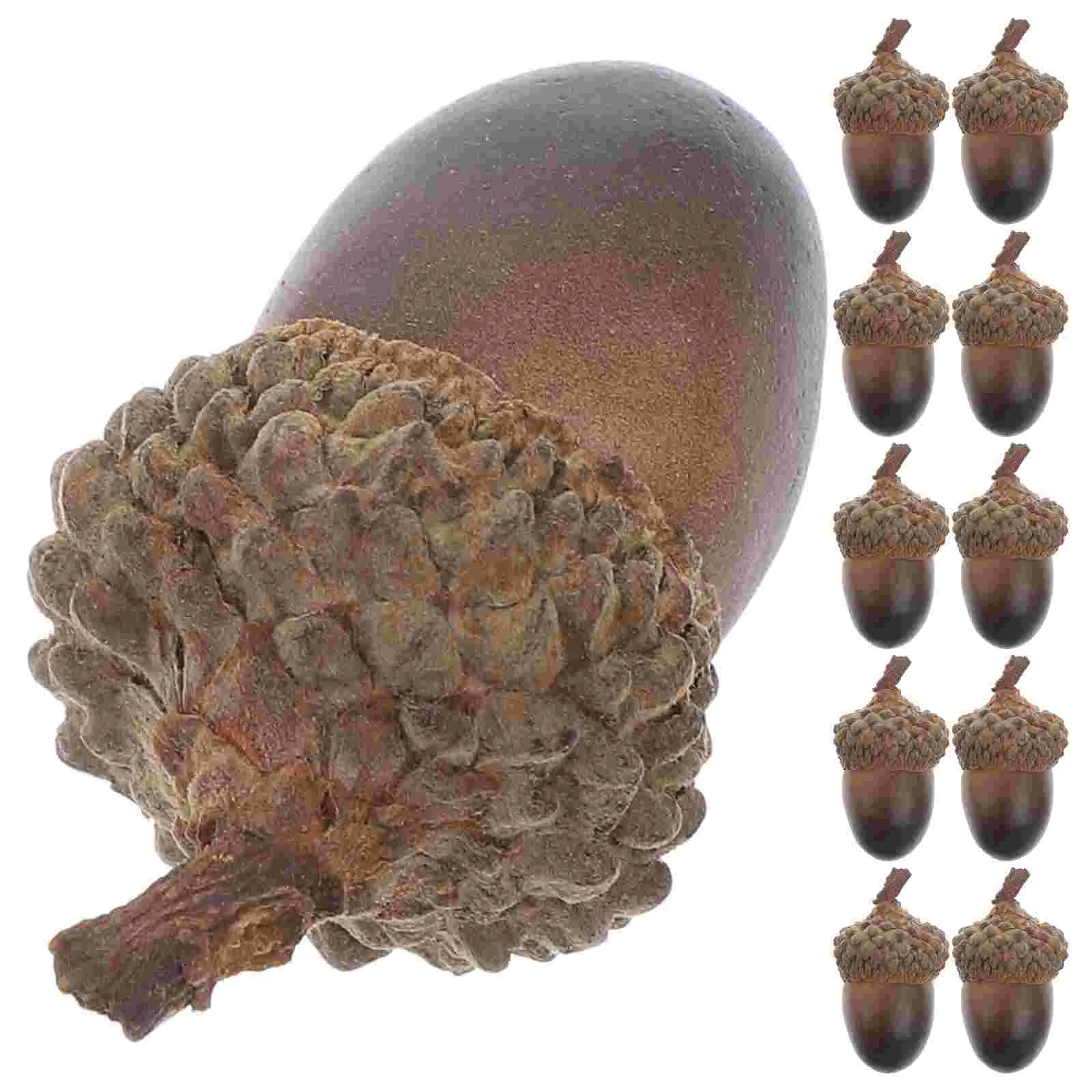 60 Pcs Sketch Decorations Decorative Acorns Ornaments Soap Dispenser Artificial Nuts